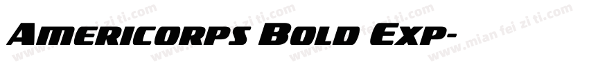 Americorps Bold Exp字体转换